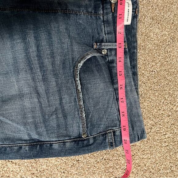 NWT Good American Good Waist Chewed Hem Distressed Jeans Plus Size 24 - Picture 9 of 10